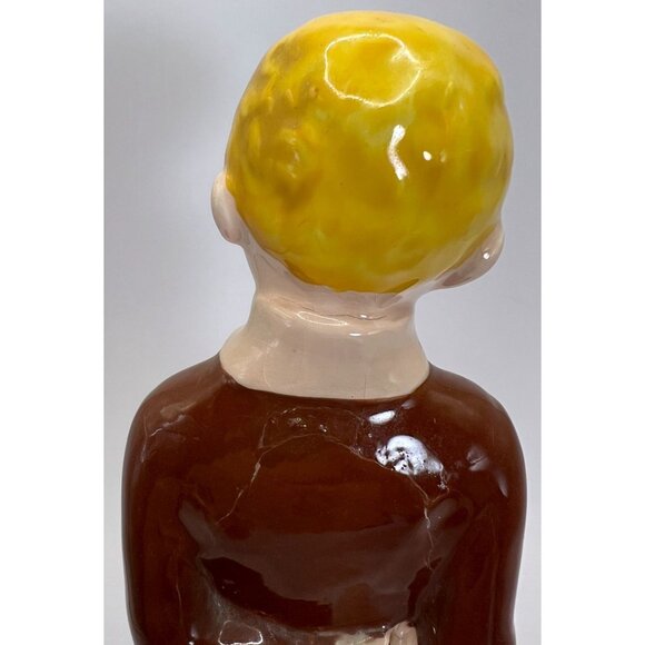 Rare Vtg Holland Mold Figurine Victorian Boy Hand Painted - Picture 9 of 11